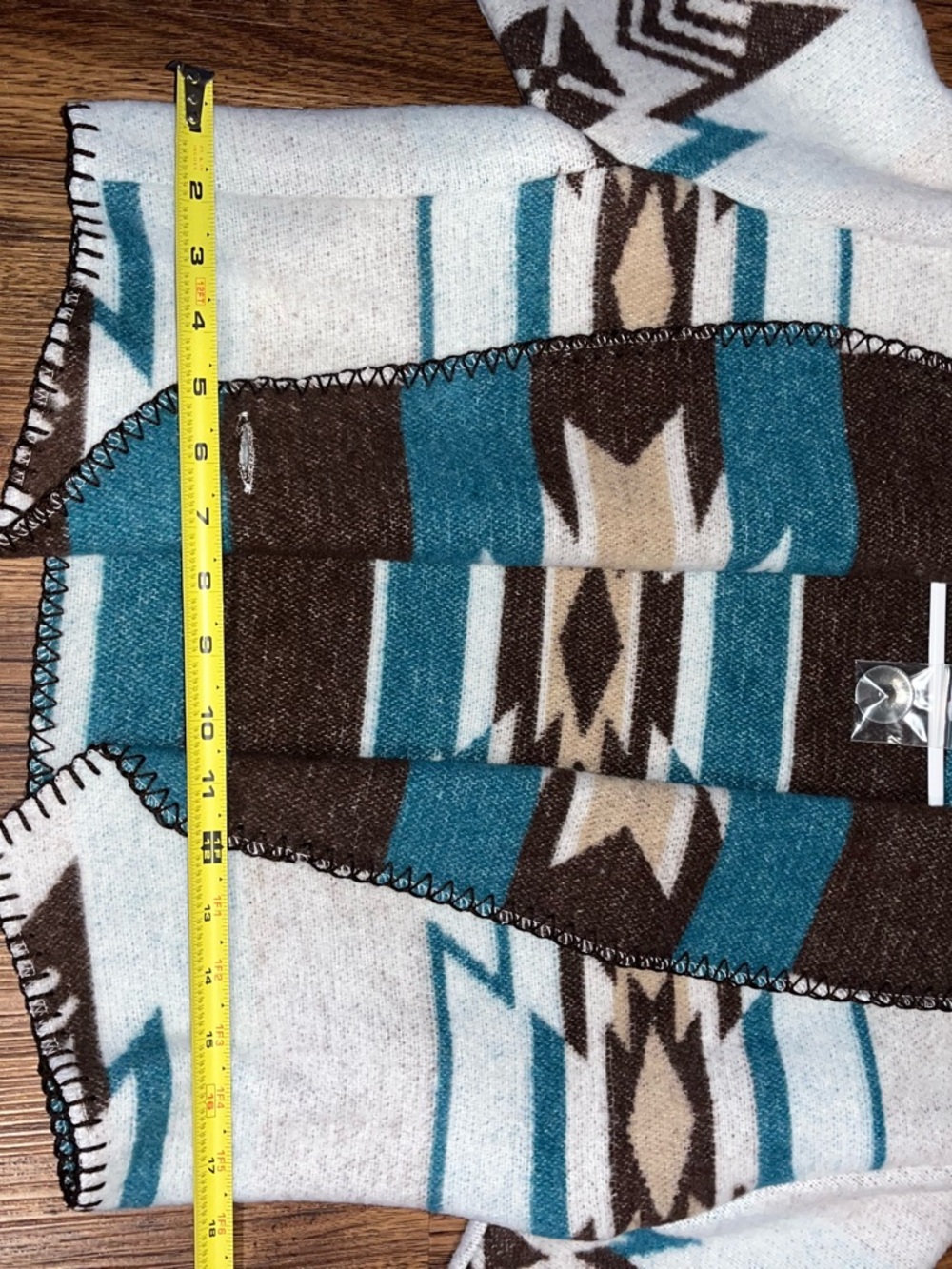 Aztec Pattern Open-Front Cardigan - Picture 6 of 11